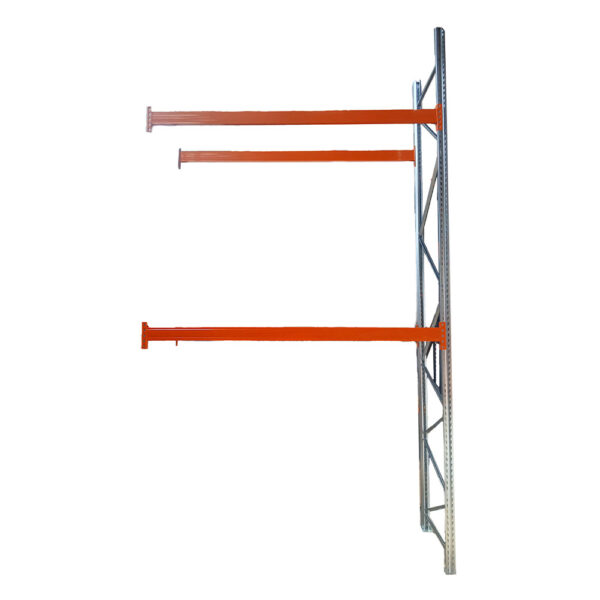 Pallet racking extension bay 4000mm high x 2700mm wide x 1100mm deep. 2 x Beam levels 2400kg UDL per beam level