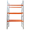 Pallet racking starter bay 5000mm high x 2700mm wide x 1100mm deep. 3 x Beam levels 2400kg UDL per beam level